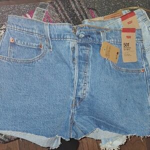 Levi's Light Blue Jean Shorts